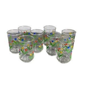 Libbey Jubilee Tulips Vintage‎ 1960's Juice Glasses Discontinued Replacements